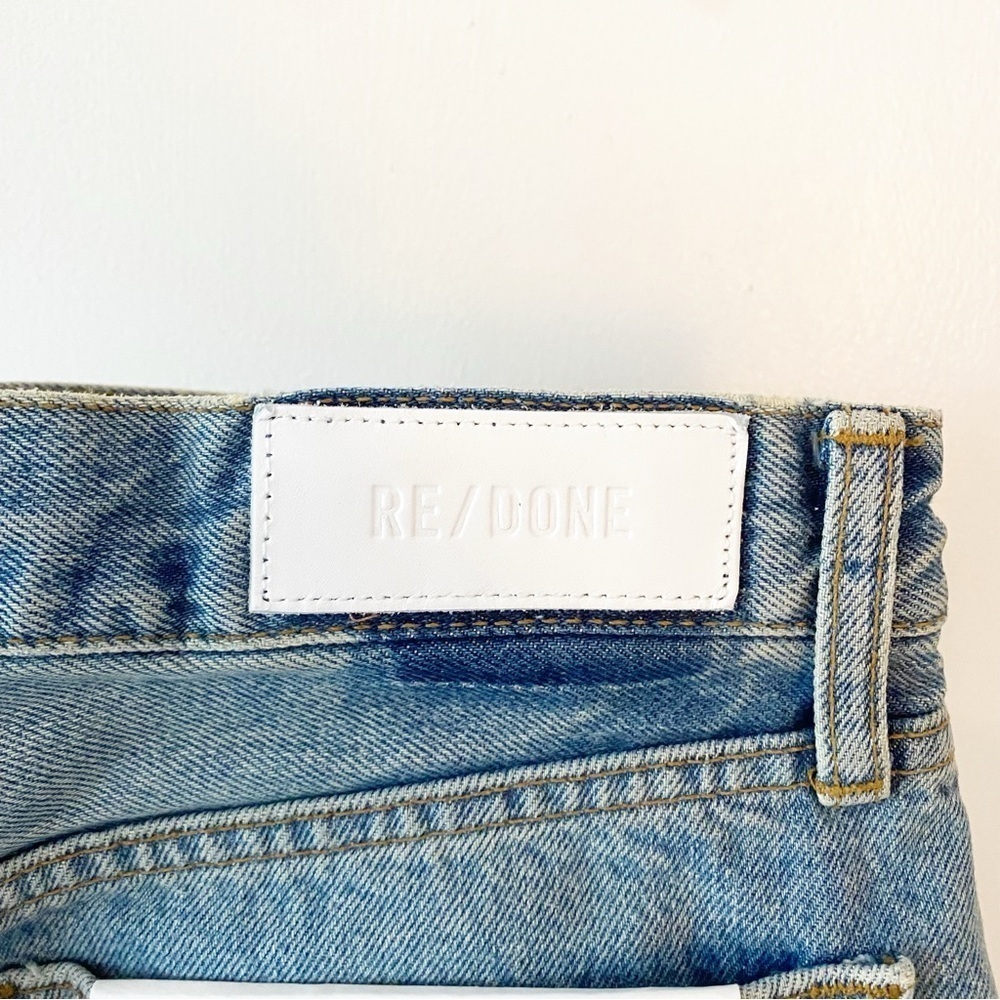 RE/DONE 70’s Stove Pipe Straight Leg Cropped Jeans NWT Medium Blue - Picture 13 of 16